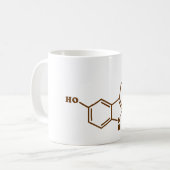 Serotonin Molekulare Chemische Formel Kaffeetasse (Vorderseite Links)