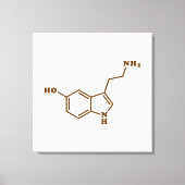 Serotonin Molekulare Chemische Formel Leinwanddruck (Vorderseite)