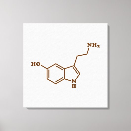 Serotonin Molekulare Chemische Formel Leinwanddruck (Vorderseite)