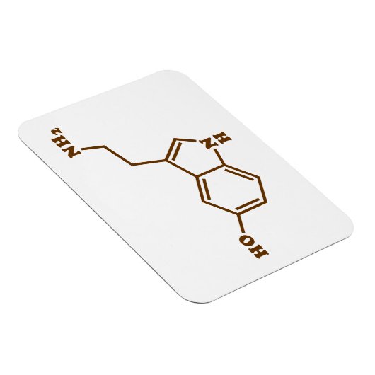 Serotonin Molekulare Chemische Formel Magnet (Rechte Seite)