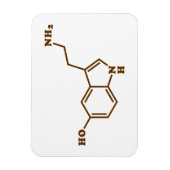 Serotonin Molekulare Chemische Formel Magnet (Vertikal)