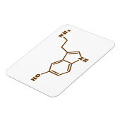 Serotonin Molekulare Chemische Formel Magnet (Linke Seite)