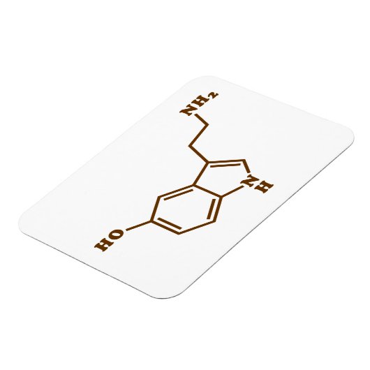 Serotonin Molekulare Chemische Formel Magnet (Linke Seite)