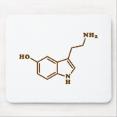 Serotonin Molekulare Chemische Formel Mousepad (Vorne)