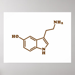 Serotonin Molekulare Chemische Formel Poster
