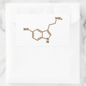Serotonin Molekulare Chemische Formel Rechteckiger Aufkleber (Tasche)