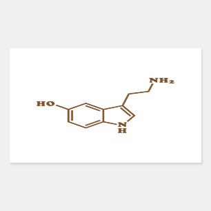 Serotonin Molekulare Chemische Formel Rechteckiger Aufkleber