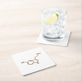 Serotonin-molekulare chemische Formel Rechteckiger Pappuntersetzer (Vor Ort)