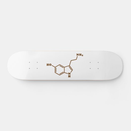 Serotonin Molekulare Chemische Formel Skateboard (Horizontal)