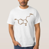 Serotonin Molekulare Chemische Formel T-Shirt (Vorderseite)