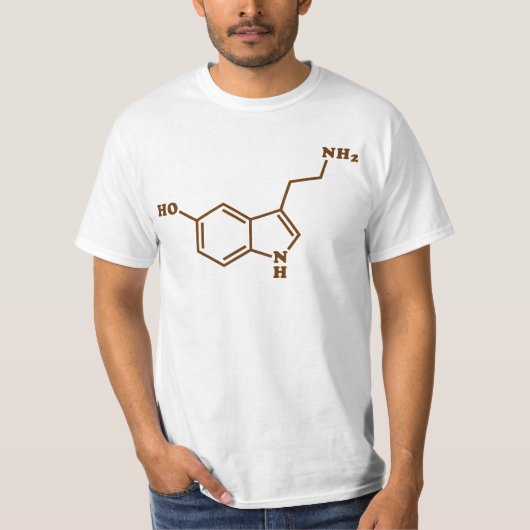 Serotonin Molekulare Chemische Formel T-Shirt (Vorderseite)