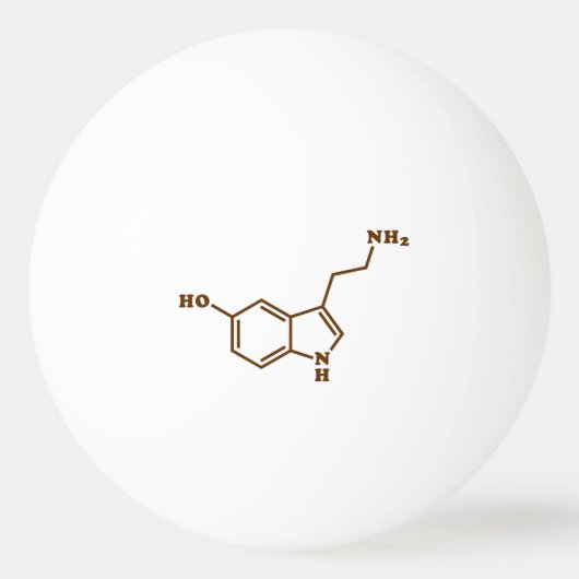 Serotonin Molekulare Chemische Formel Tischtennisball (Rückseite)