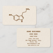 Serotonin-molekulare chemische Formel Visitenkarte (Vorne/Hinten)