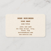 Serotonin-molekulare chemische Formel Visitenkarte (Rückseite)