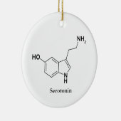 Serotonin Molekulare Strukturchemie Keramik Ornament (Rechts)