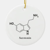 Serotonin Molekulare Strukturchemie Keramik Ornament (Vorne)