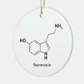 Serotonin Molekulare Strukturchemie Keramik Ornament (Links)