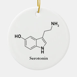 Serotonin-Molekülstruktur Chemie Wissenschaft Keramik Ornament