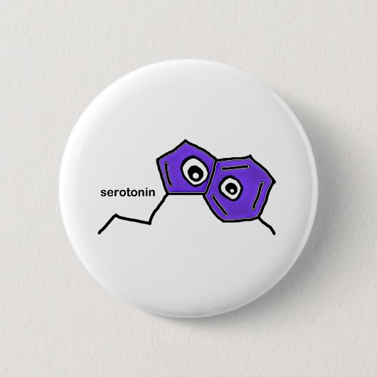 Serotonin Neurotransmitter Button (Vorderseite)