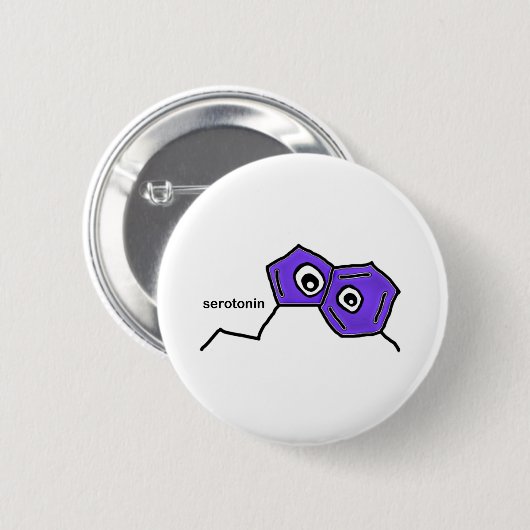 Serotonin Neurotransmitter Button (Vorne & Hinten)
