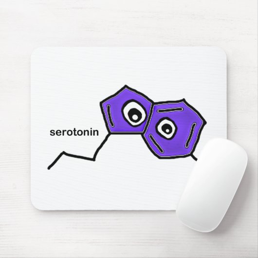 Serotonin Neurotransmitter Mousepad (Mit Mouse)