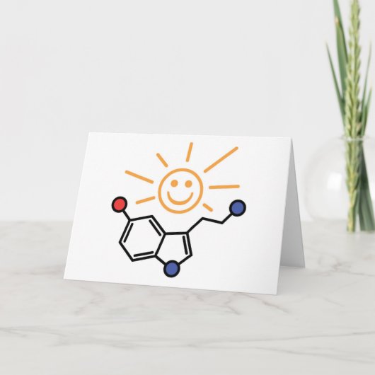 Serotonin Sunshine - Glück ist Chemie Karte (Vorderseite)