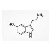 Serotonin-Symbol für chemische Formel Fotodruck (Vorne)