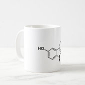 Serotonin-Symbol für chemische Formel Kaffeetasse (Vorderseite Links)