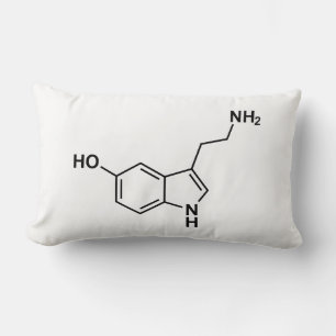 Serotonin-Symbol für chemische Formel Lendenkissen