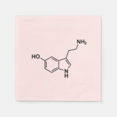 Serotonin-Symbol für chemische Formel Serviette (Vorderseite)