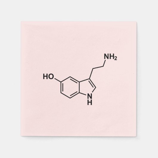 Serotonin-Symbol für chemische Formel Serviette (Vorderseite)