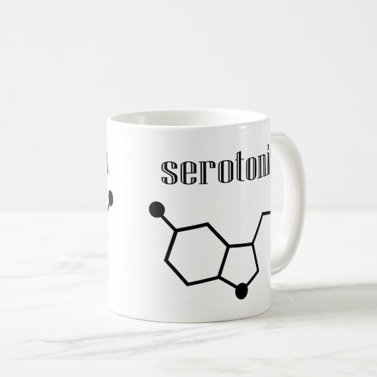 Serotonin-Tasse Kaffeetasse (VorderseiteRechts)