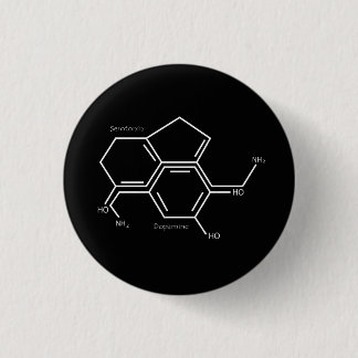 Serotonin und Dopamin-T - Shirt Button