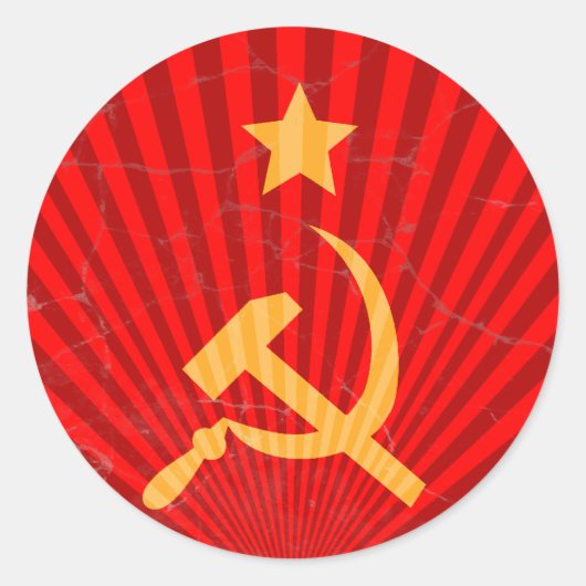 Serp i molot runder aufkleber (Vorderseite)