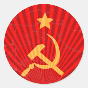 Serp i molot runder aufkleber