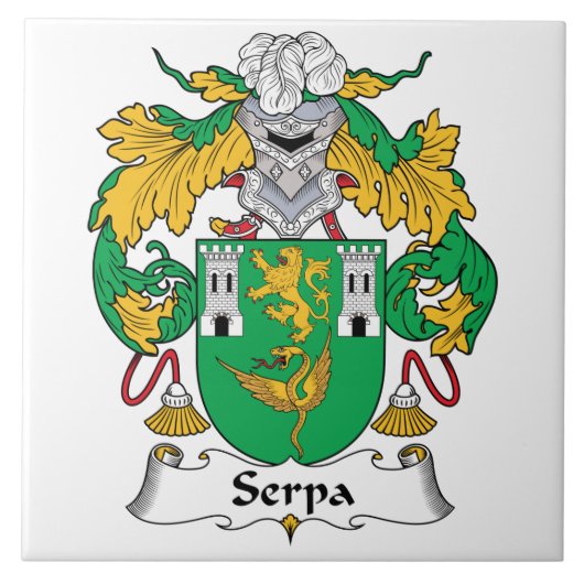 Serpa Familienwappen Fliese (Vorderseite)
