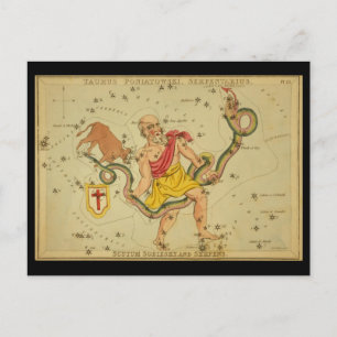 Serpens, Taurus Poniatowski, Serpentarius, etc. Postkarte