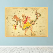 Serpens - Vintages Astronomisches Star Chart Image Leinwanddruck (Insitu (Holzboden))