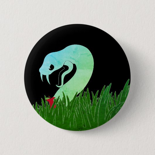 Serpent and apple BLACK Button/ Button (Vorderseite)