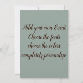 Serpent Art Nouveau Einladung (Rückseite)