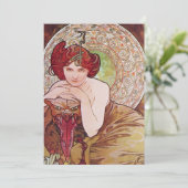 Serpent Art Nouveau Einladung (Stehend Vorderseite)