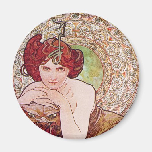 Serpent Art Nouveau Magnet (Vorne)
