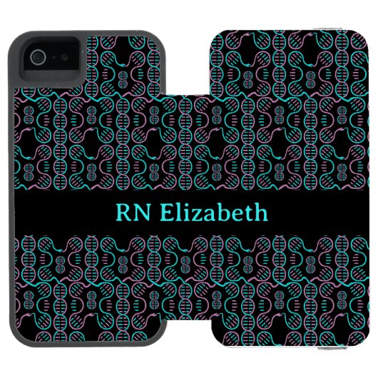 Serpent Chasing Schwanz Nahtlose Muster Krankenwag Incipio iPhone Geldbeutel-Hülle (Folio Geöffnet)