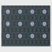 Serpent Chasing Schwanz Nahtloses Muster Geschenkpapier (Flach)