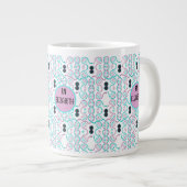 Serpent Chasing Schwanz Nahtloses Muster Jumbo-Tasse (Vorderseite Rechts)