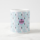 Serpent Chasing Schwanz Nahtloses Muster Jumbo-Tasse (Vorderseite)