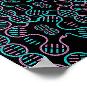 Serpent Chasing Schwanz Nahtloses Muster Poster