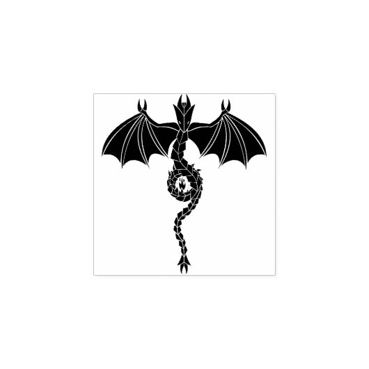 Serpent Dragon Gummistempel (Prägung)