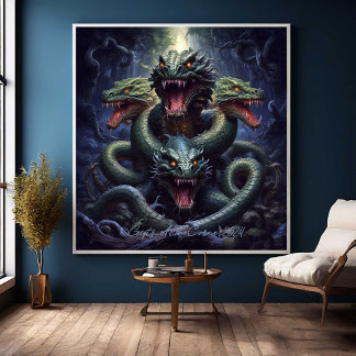 Serpent Dragon Monster Leinwanddruck