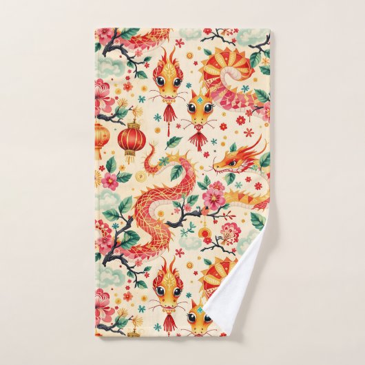 Serpent Dreams Chiness neues Jahr Badhandtuch Set (Handtuch)